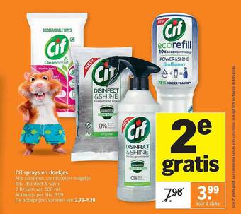 Albert Heijn Cif Sprays En Doekjes aanbieding