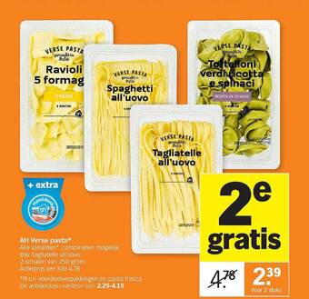 Albert Heijn Ah Verse Pasta aanbieding
