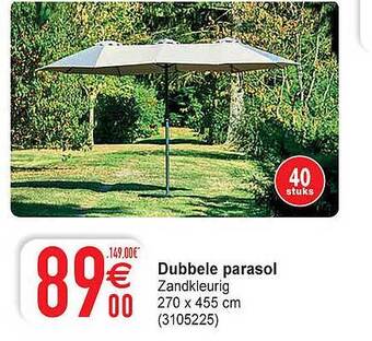 Cora Dubbele Parasol aanbieding