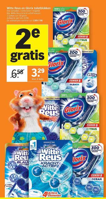 Albert Heijn Witte Reus En Glorix Toiletblokken aanbieding