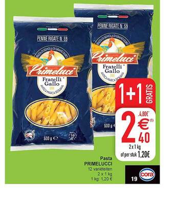Cora Pasta Primelucci aanbieding
