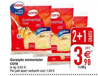 Cora Geraspte Emmentaler Cora aanbieding