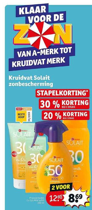 Kruidvat Kruidvat Solait Zonbescherming aanbieding
