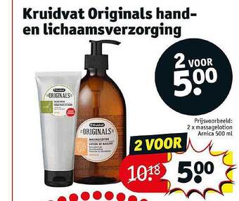 Kruidvat Kruidvat Originals Hand- En Lichaamsverzorging aanbieding
