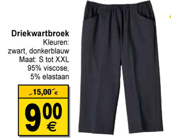 Cora Driekwartbroek S tot XXL aanbieding