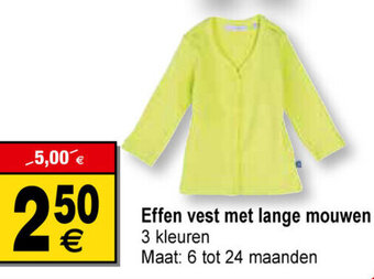 Cora Effen Vest met Lange Mouwen aanbieding