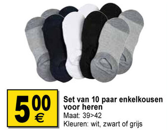 Cora Set van 10 Paar Enkelkousen voor Heren aanbieding