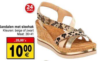 Sandalen met Sleehak