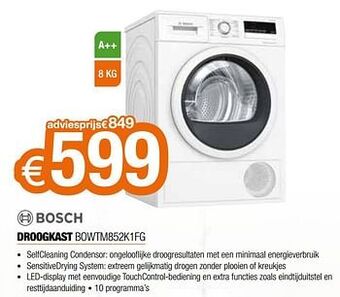 Expert Bosch droogkast bowtm852k1fg aanbieding