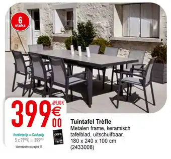 Cora Tuintafel Trèfle aanbieding