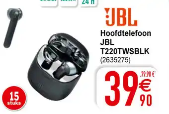Cora JBL Hoofdtelefoon T220TWSBLK aanbieding