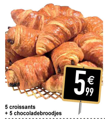 Cora 5 Croissants + 5 Chocoladebroodjes aanbieding