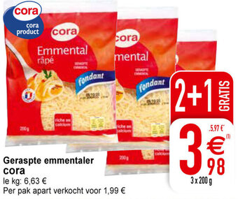 Cora Cora Geraspte Emmentaler aanbieding