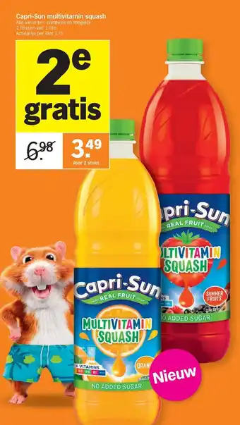 Capri-Sun Multivitamin Squash Orange and Summer Fruits 1 Liter, 2 Stuks