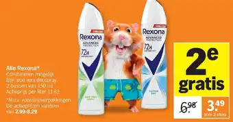 Alle Rexona Aloë Vera , Cotton Deo Spray 2 Stuks
