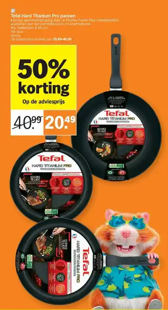 Albert Heijn Tefal Hard Titanium Pro Pannen aanbieding