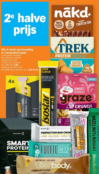 Albert Heijn Alle A-Merk Sportvoeding en Tussendoorrepen aanbieding