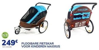 Plooibare fietskar voor kinderen maxxus