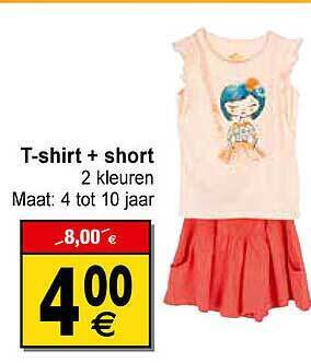 Cora T-shirt + Short aanbieding