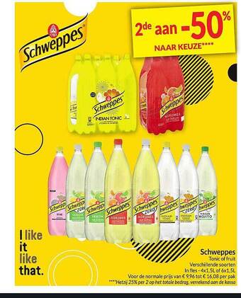 Intermarché Schweppes aanbieding