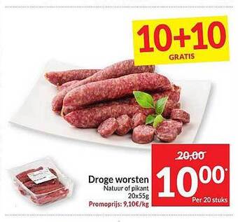Intermarché Droge Worsten aanbieding