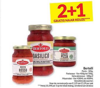 Intermarché Bertolli aanbieding