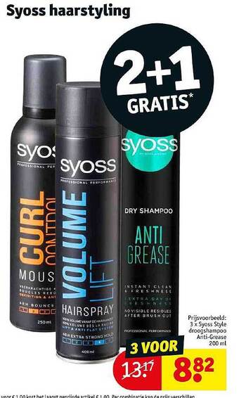 Kruidvat Syoss Haarstyling aanbieding