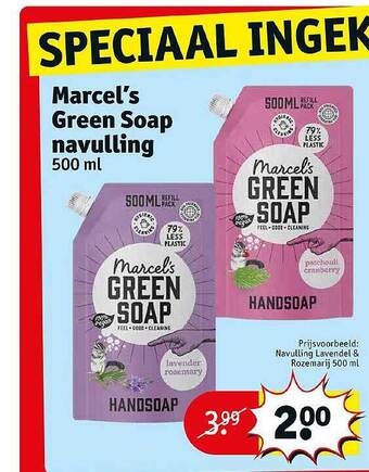 Kruidvat Marcel's Green Soap Navulling aanbieding