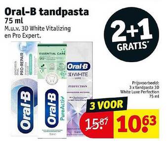 Kruidvat Oral-b Tandpasta aanbieding