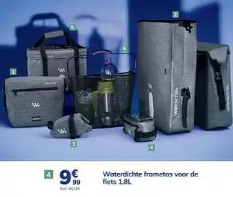 Auto5 Waterdichte frametas voor de fiets 1,8l aanbieding