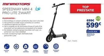 Auto5 Minimotors speedway mini 4 pro lite zwart aanbieding