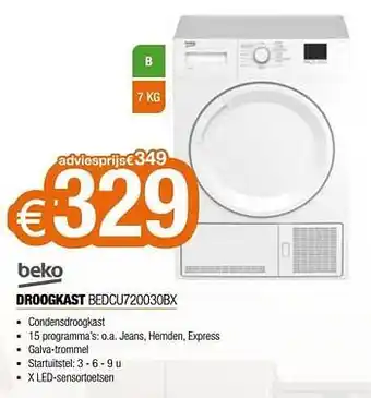 Expert Beko droogkast bedcu720030bx aanbieding