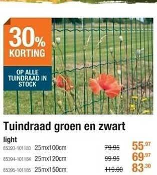 Cevo Tuindraad Groen En Zwart aanbieding