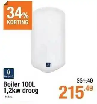 Cevo Boiler 100l 1.2kw Droog aanbieding