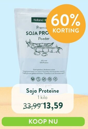 Holland & Barrett Soja Proteine 1 kilo aanbieding