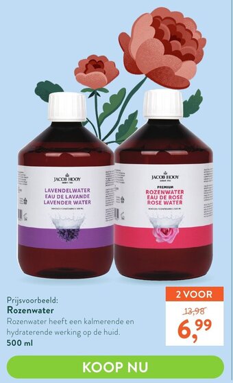 Holland & Barrett Jacob Hooy Rozenwater 500 ml aanbieding