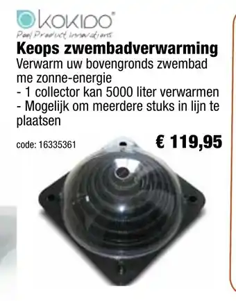 Keops zwembadverwarming