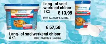 Lang- of snel werkend chloor
