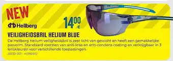 Hellberg veiligheidsbril helium blue