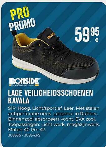Meno Pro Ironside lage veiligheidsschoenen kavala aanbieding