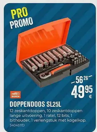 Meno Pro Bahco doppendoos sl25l aanbieding
