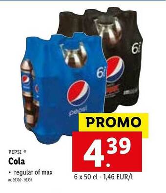 Lidl Pepsi cola aanbieding