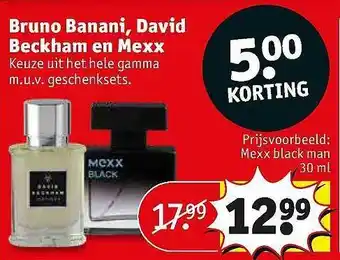 Kruidvat Bruno banani, david beckham en mexx 30 ml aanbieding