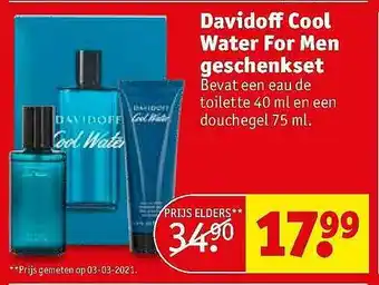 Kruidvat Davidoff cool water for men geschenkset aanbieding