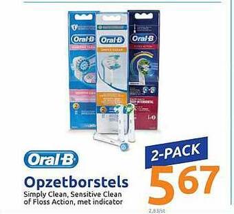 Action Oral b opzetborstels aanbieding