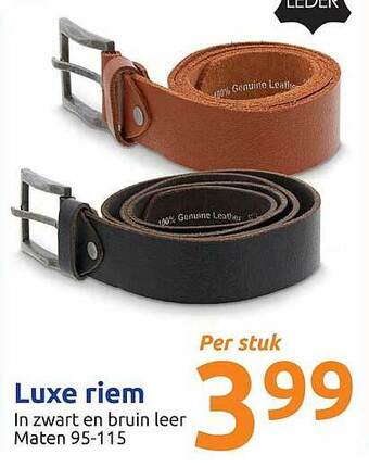 Action Luxe riem aanbieding