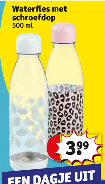 Kruidvat Waterfles met schroefdop 500 ml aanbieding