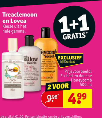 Kruidvat Treaclemoon en Lovea 500 ml aanbieding