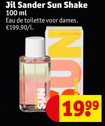 Kruidvat Jil Sander Sun Shake 100 ml aanbieding