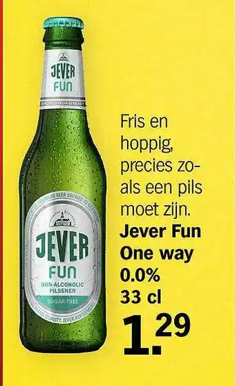 Albert Heijn Jever fun one way 0.0% 33 cl aanbieding